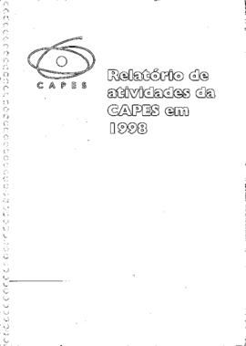 Relatório de Atividades da CAPES em 1998