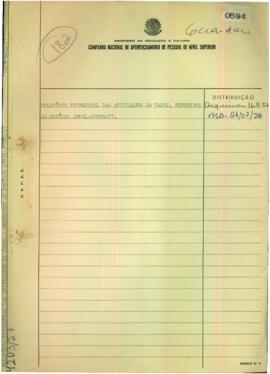 Relatório de Atividades 2° Trimestre 1957