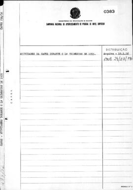 Relatório Trimestral de Atividades - 4º Trimestre 1955